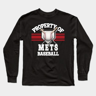 Proud Name Mets Graphic Property Vintage Baseball Long Sleeve T-Shirt